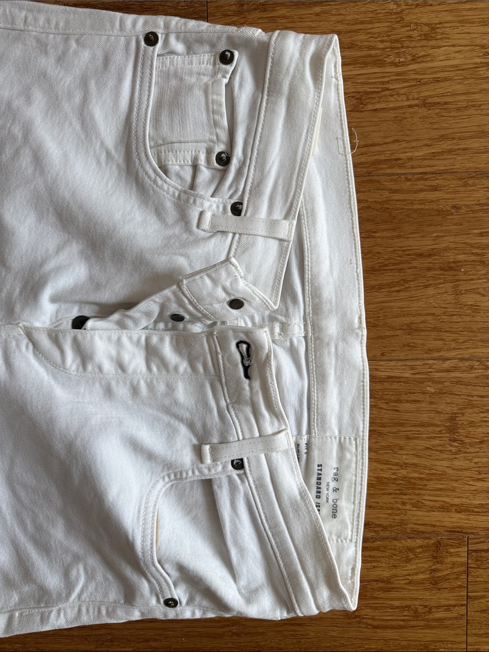 rag & bone White Denim Jeans - Picture 2 of 4